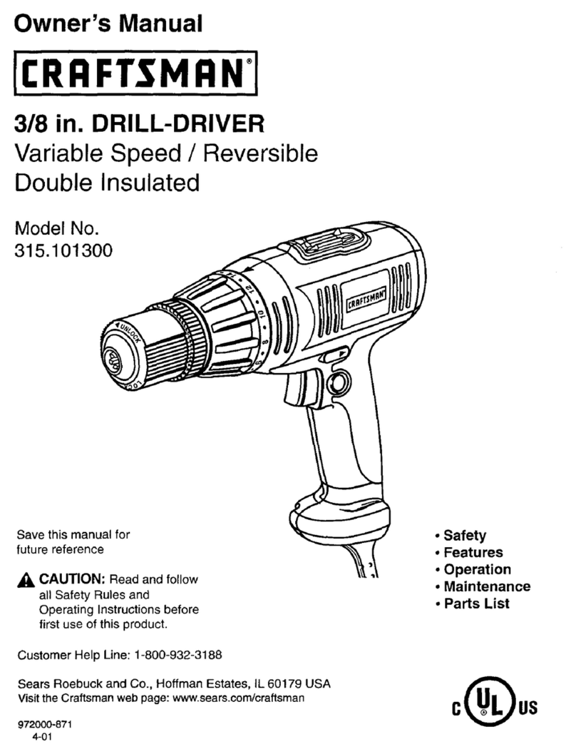 Craftsman 315.101300 User manual