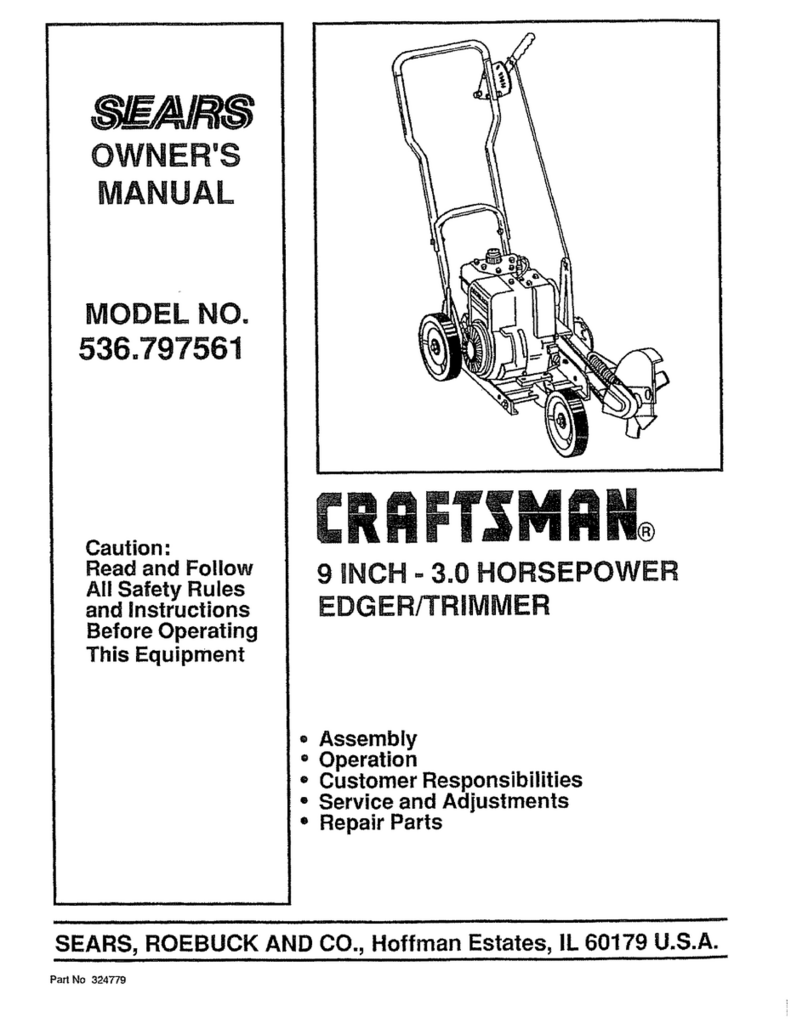 Craftsman 536.797561 owner's manual