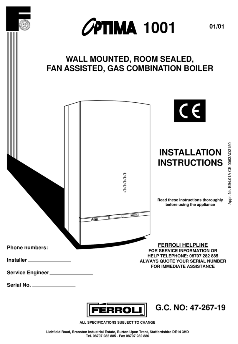 Ferroli Optima 1001 User manual Ferroli Optima 1001 User manual