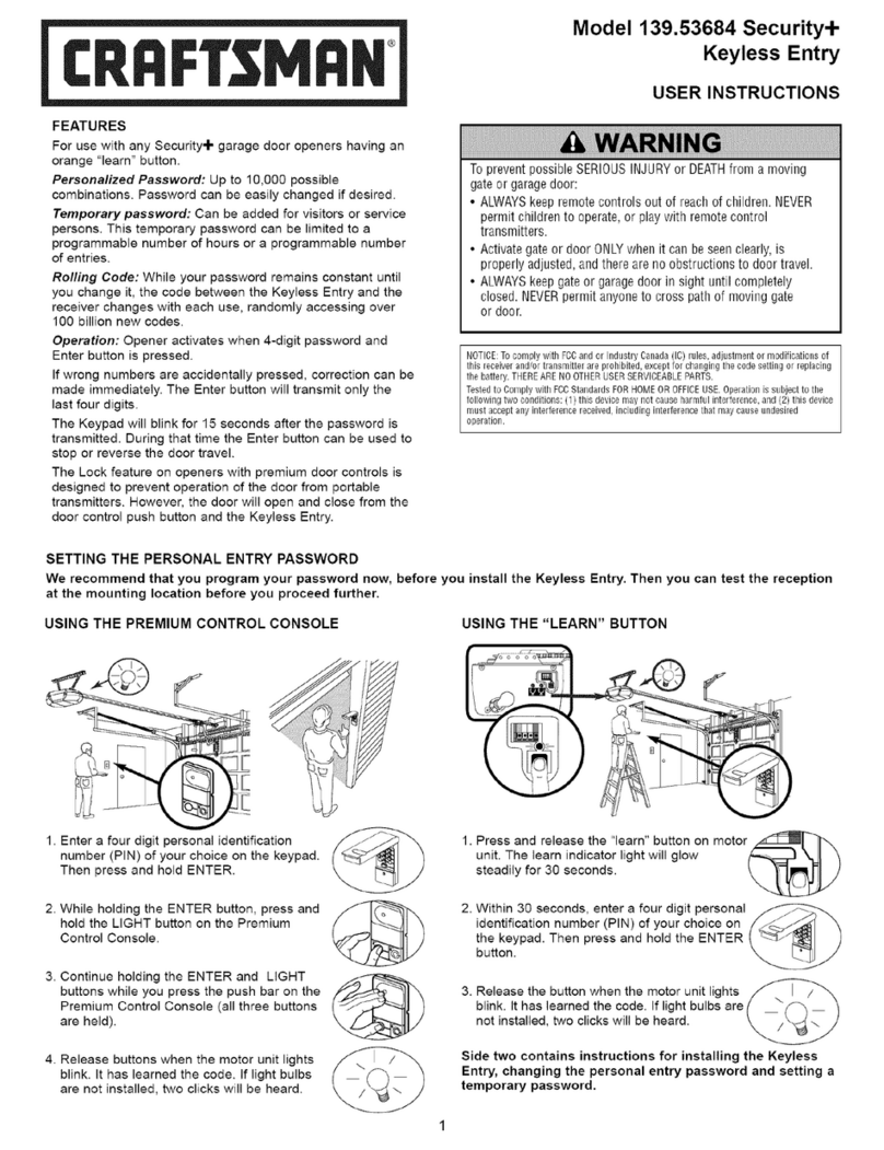 Craftsman 139.53684 Security+ User manual