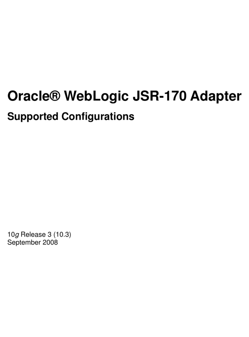 Oracle WebLogic JSR-170 Adapter Supported configurations