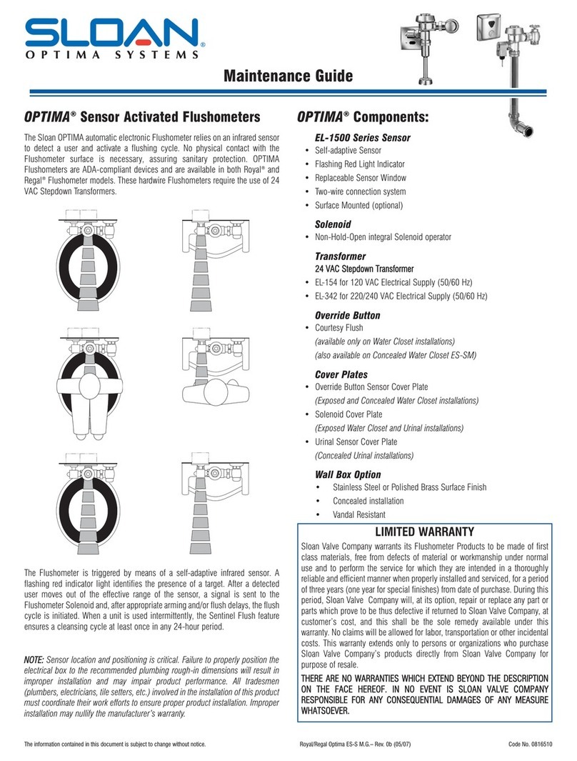 Sloan Optima EL-1500 Series Maintenance Guide