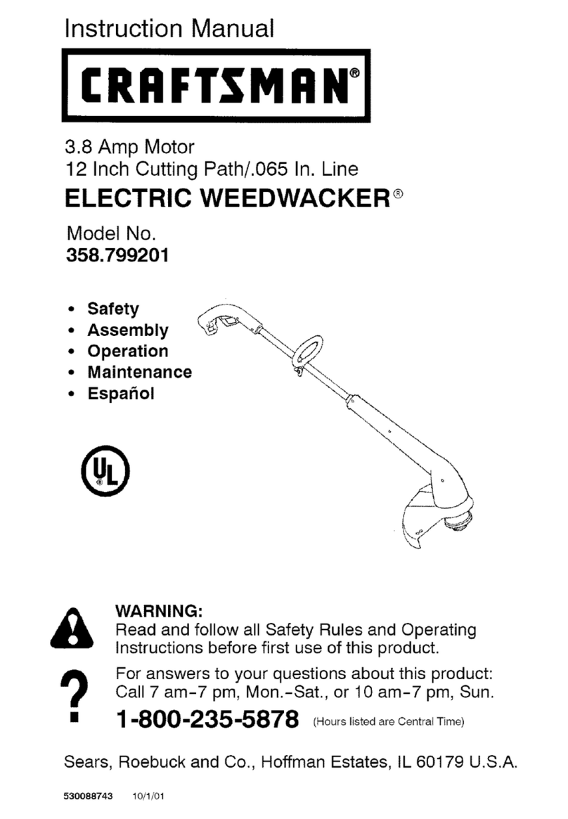Craftsman WEEDWACKER 358.799201 instruction manual
