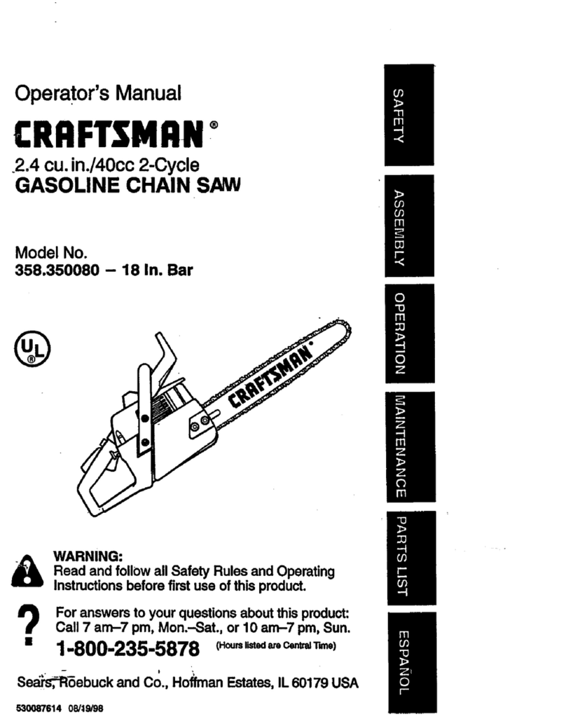 Craftsman 358.350080 User manual