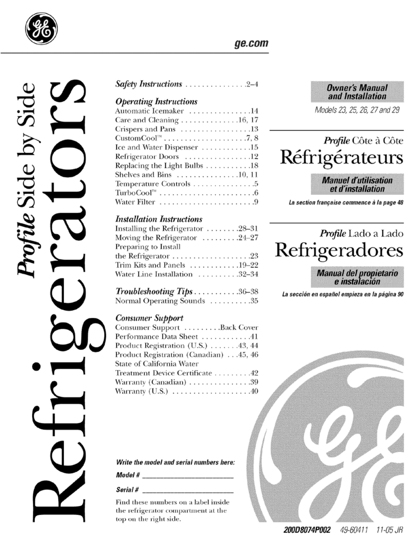 GE PSF26NGPCBB and Safety guide
