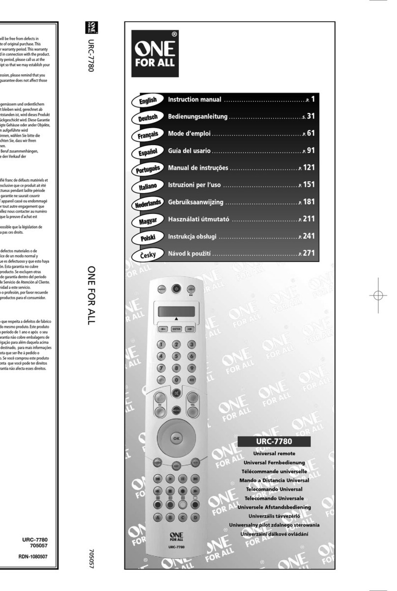 One Forall URC-7780 instruction manual