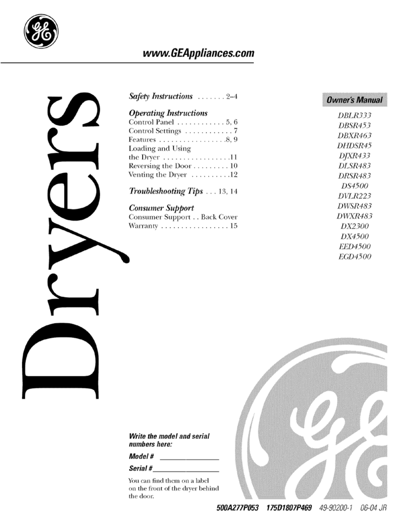 GE EGD4500 User manual