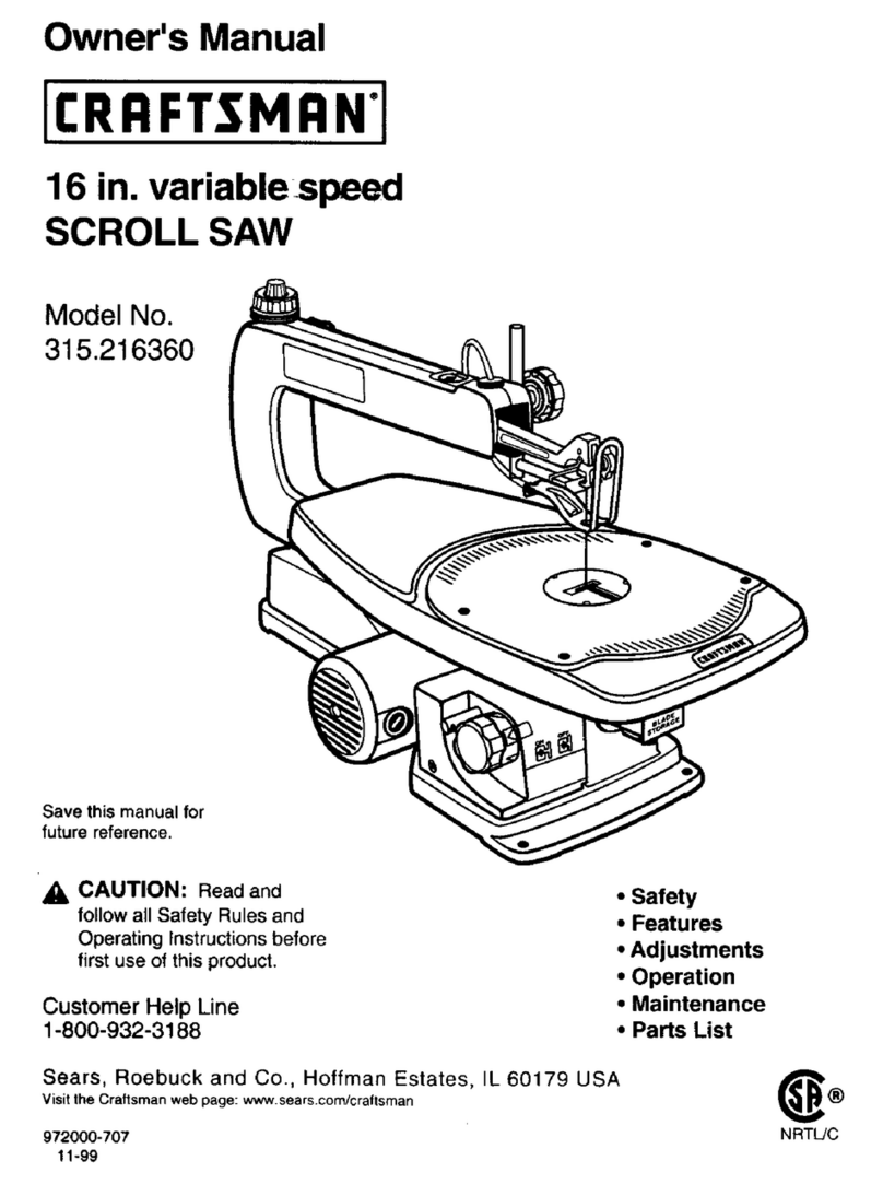 Craftsman 315.216360 owner's manual