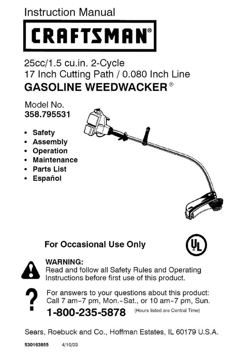 Craftsman WEEDWACKER 358.795531 User manual