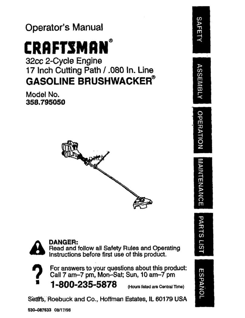 Craftsman BRUSHWACKER 358.795050 User manual
