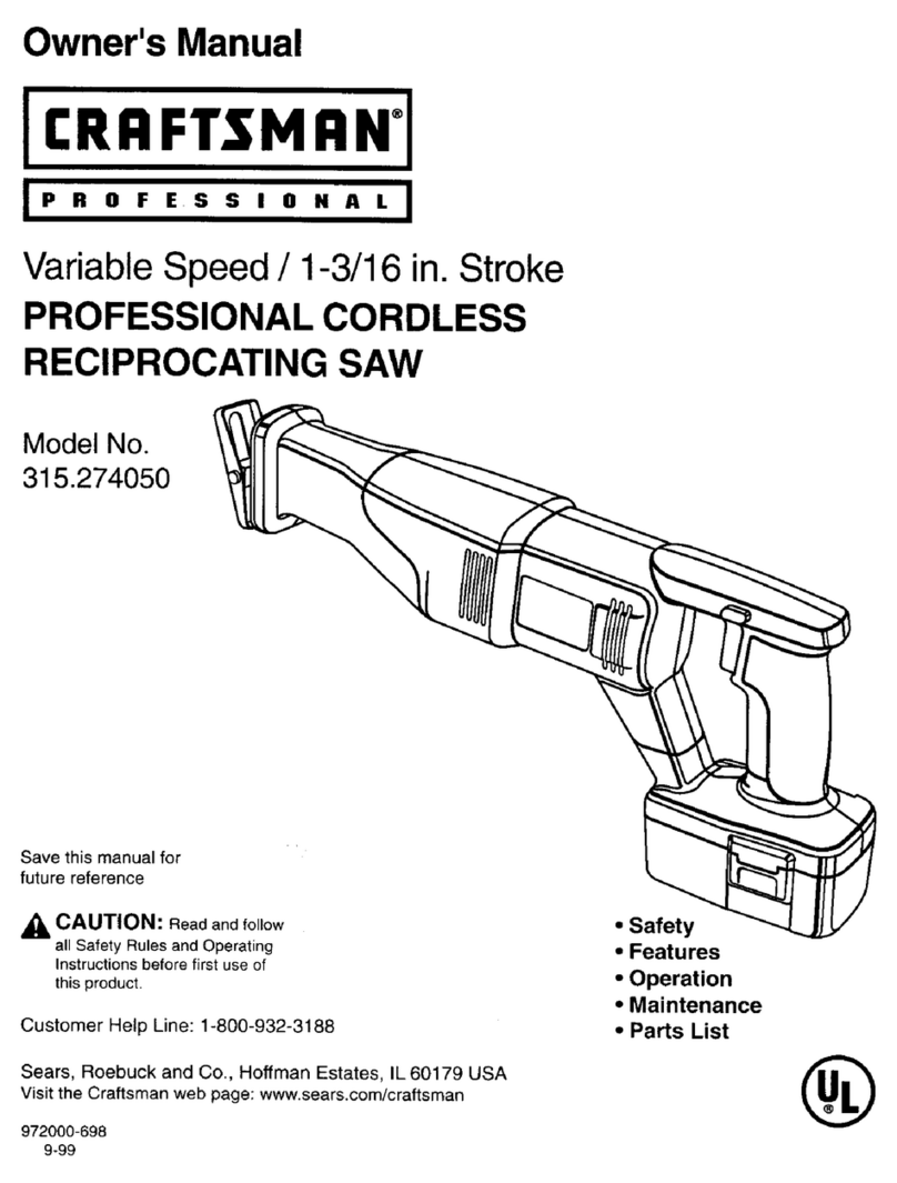 Craftsman 315.274050 owner's manual