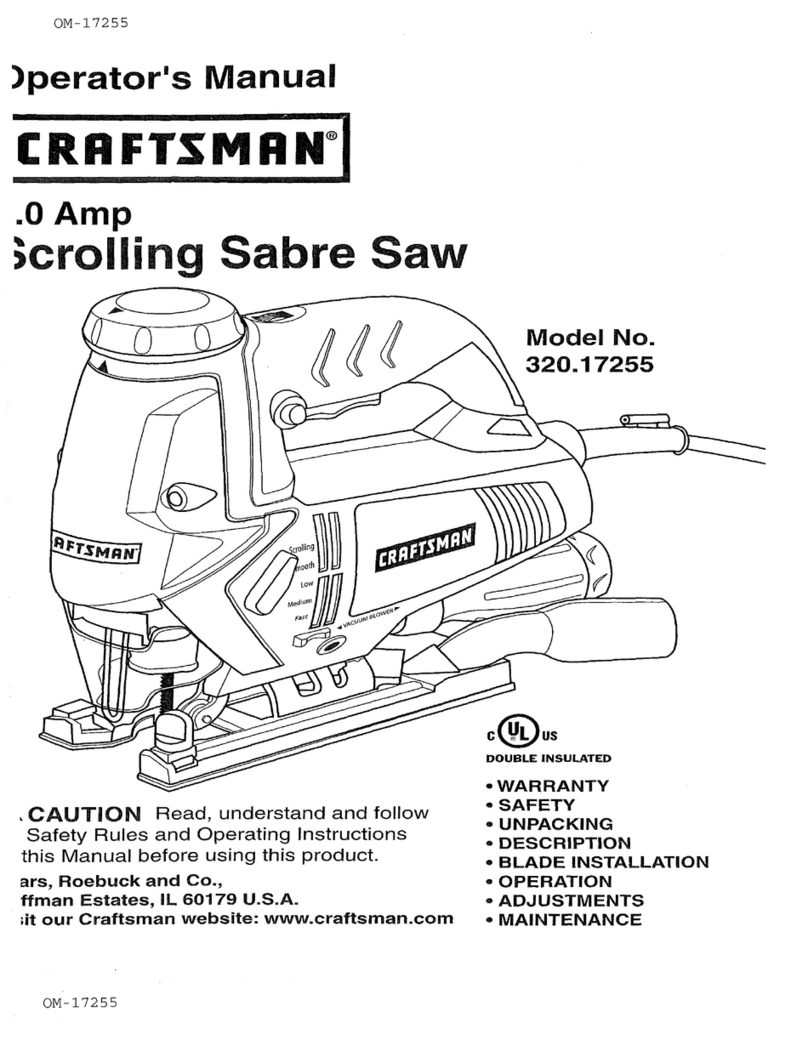 Craftsman 320.17255 Operator's manual