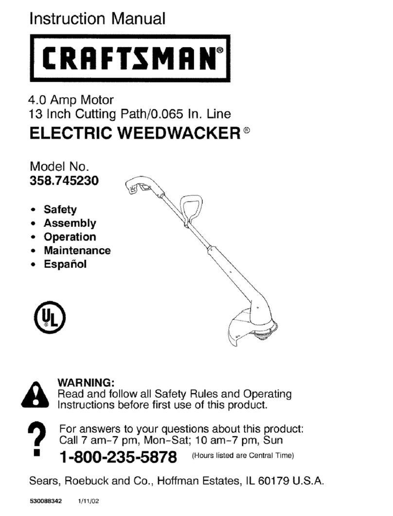 Craftsman WEEDWACKER 358.745230 instruction manual