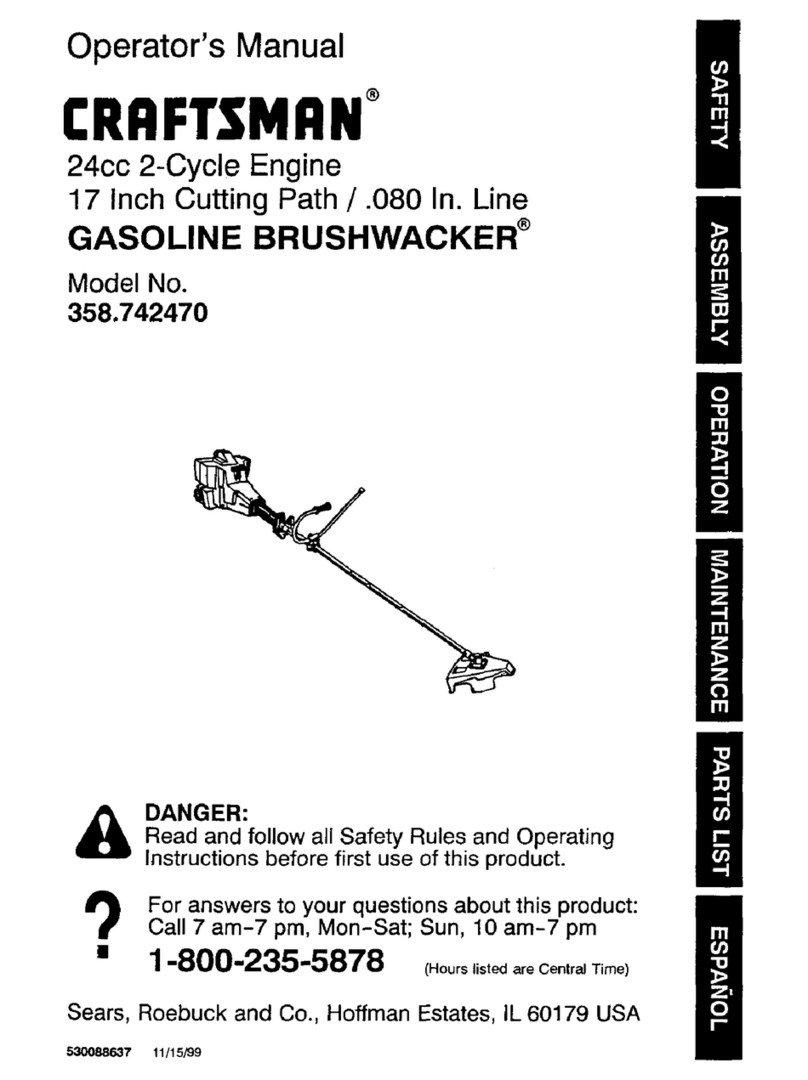 Craftsman BRUSHWACKER 358.742470 Operator's manual