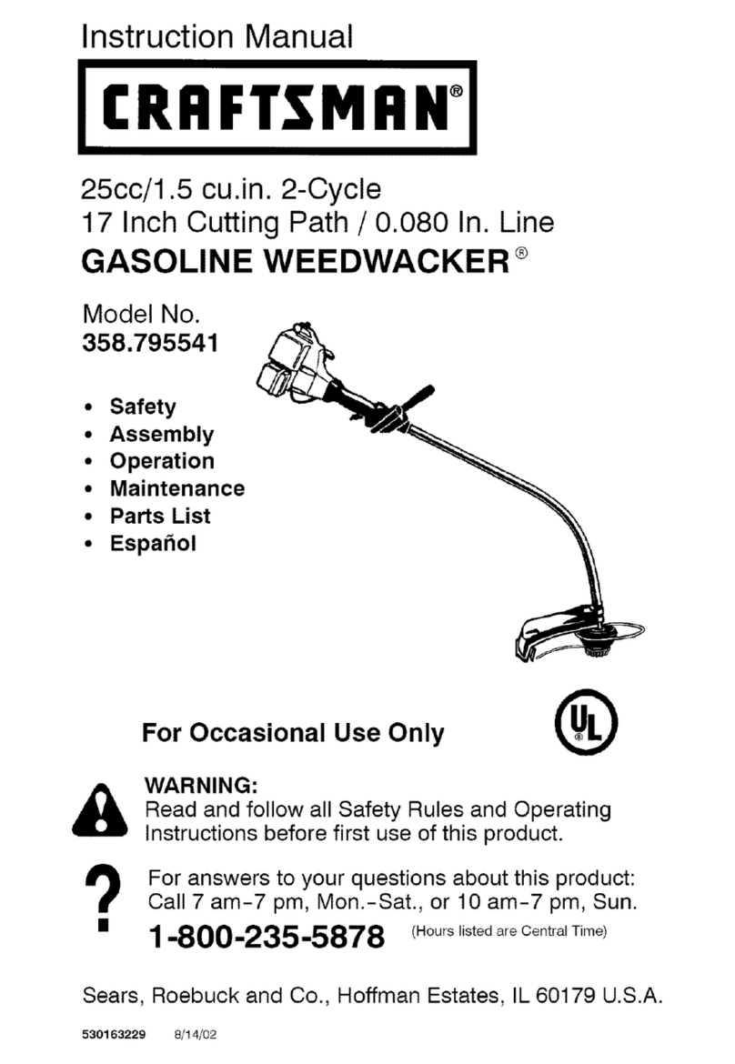 Craftsman WEEDWACKER 358.795541 instruction manual