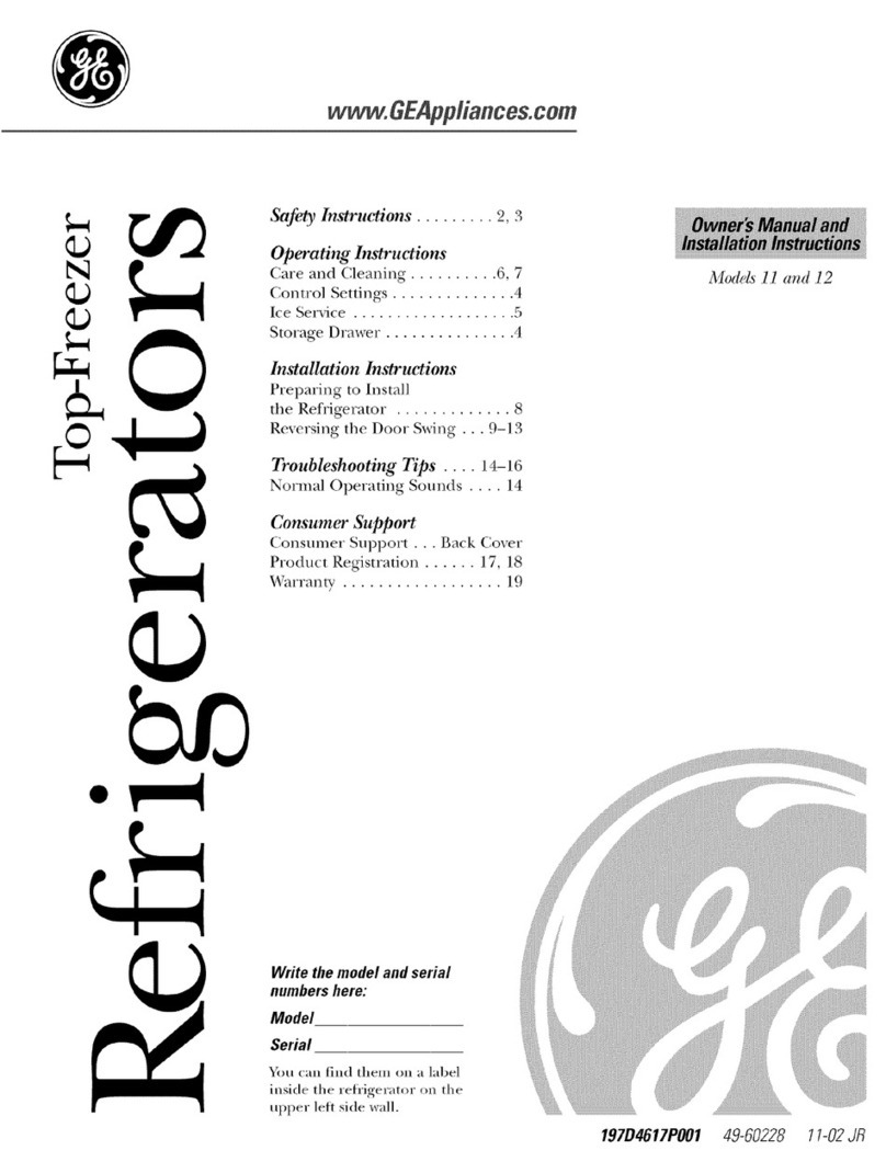 GE GTS12BBPALCC and Operating instructions