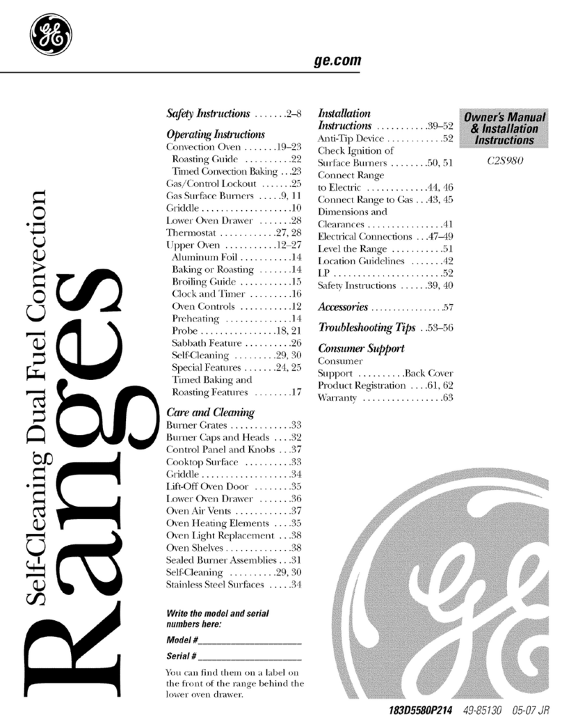GE C2S980 Operating instructions
