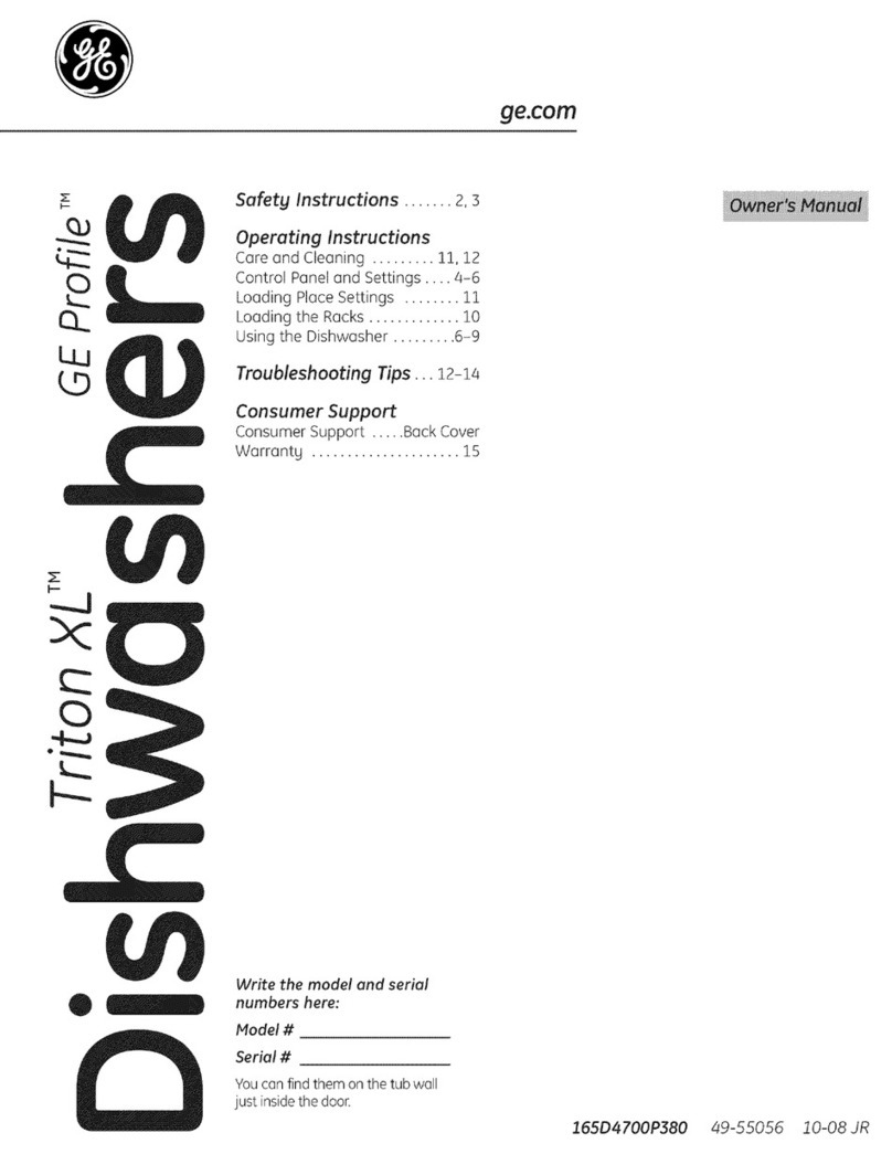GE PDW7300N25BB User manual