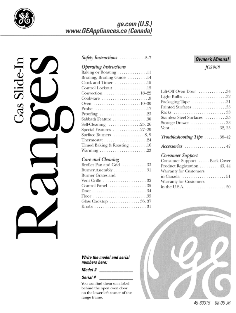 GE Profile JGS968 SERIES User manual