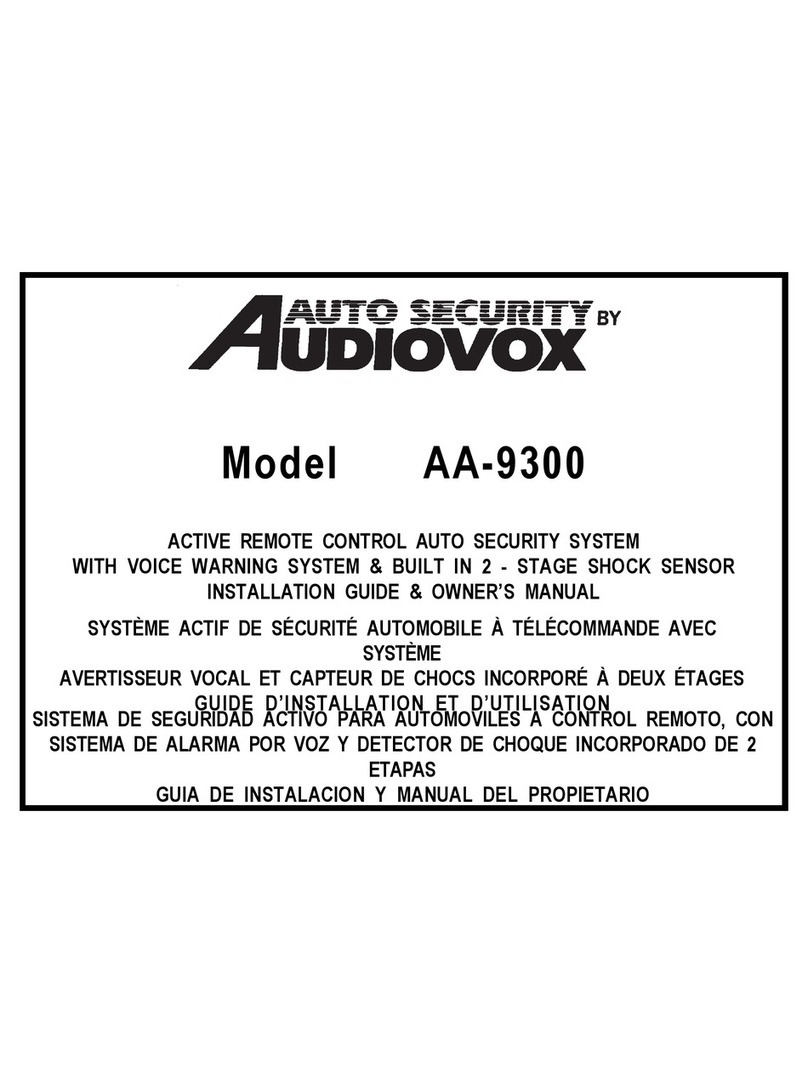 Audiovox Auto Security AA-9300 Operating instructions Audiovox Auto Security AA-9300 Operating instructions
