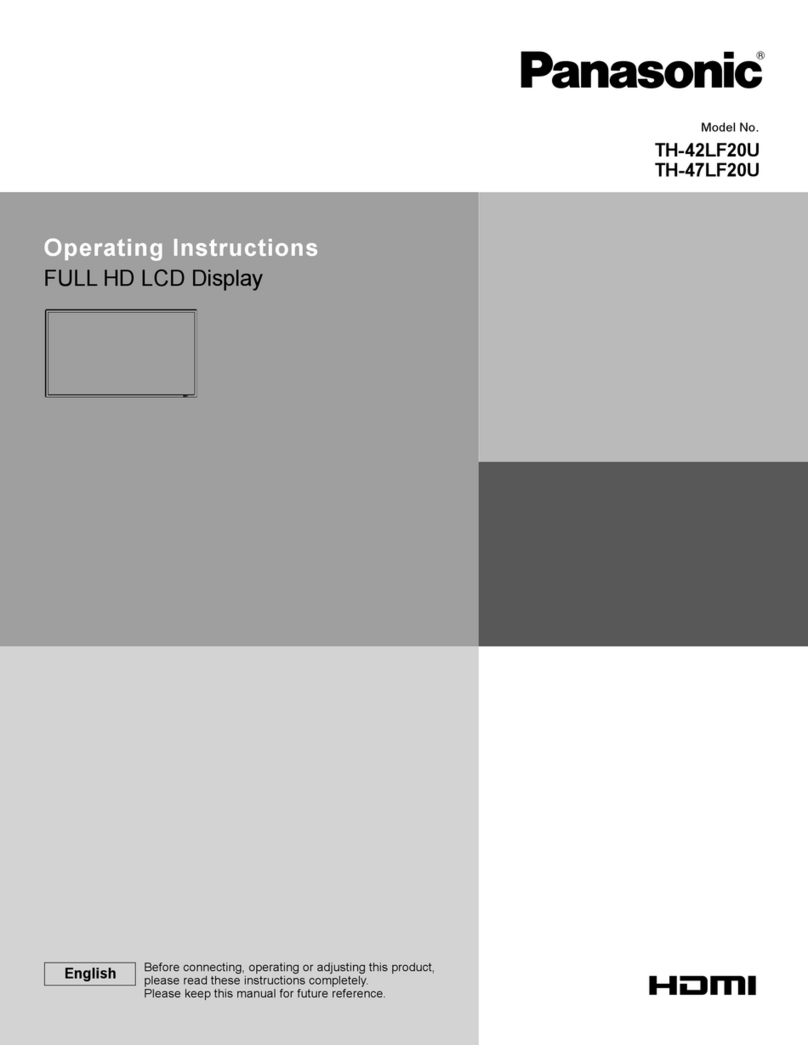 Panasonic TH42LF20U - 42" HD LCD TV User manual