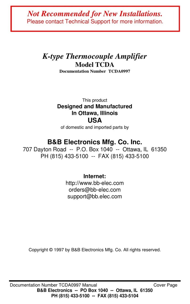 B&B Electronics TCDA manual