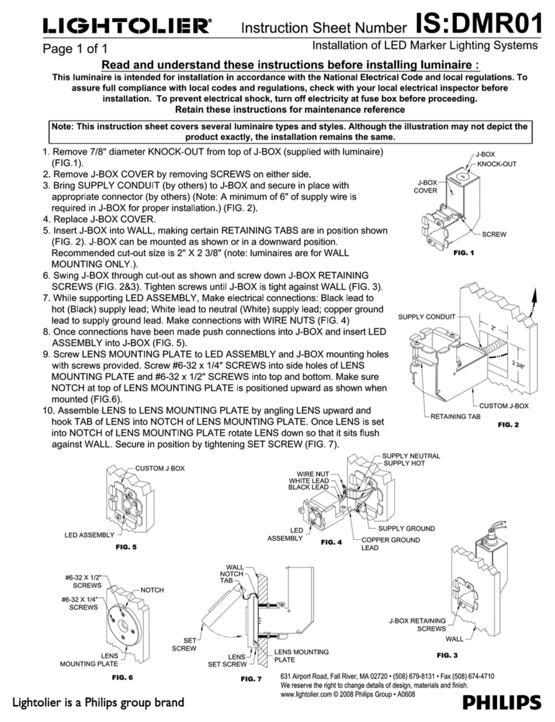 Lightolier DMR01 User manual