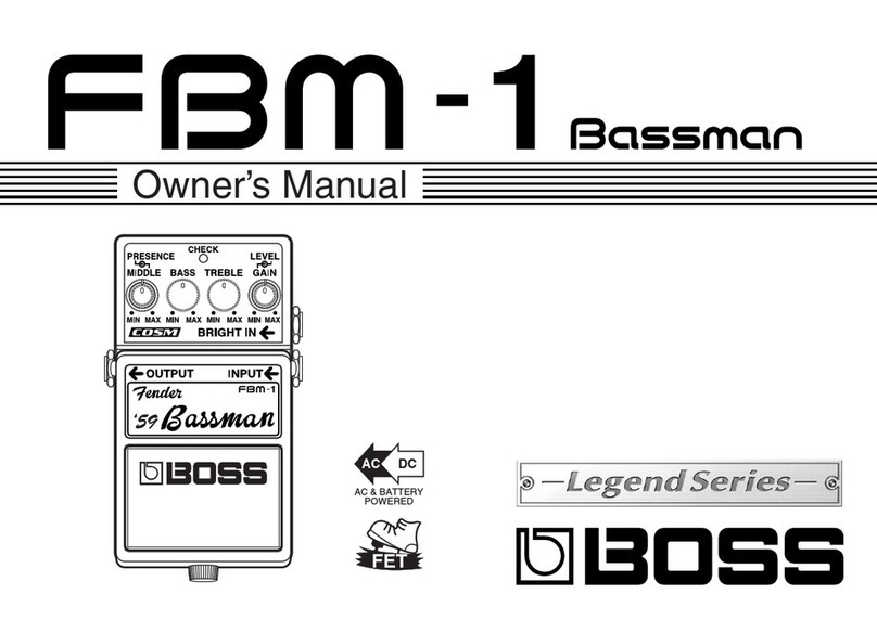 BOSSCO FBM-1 Bassman legend series owner's manual