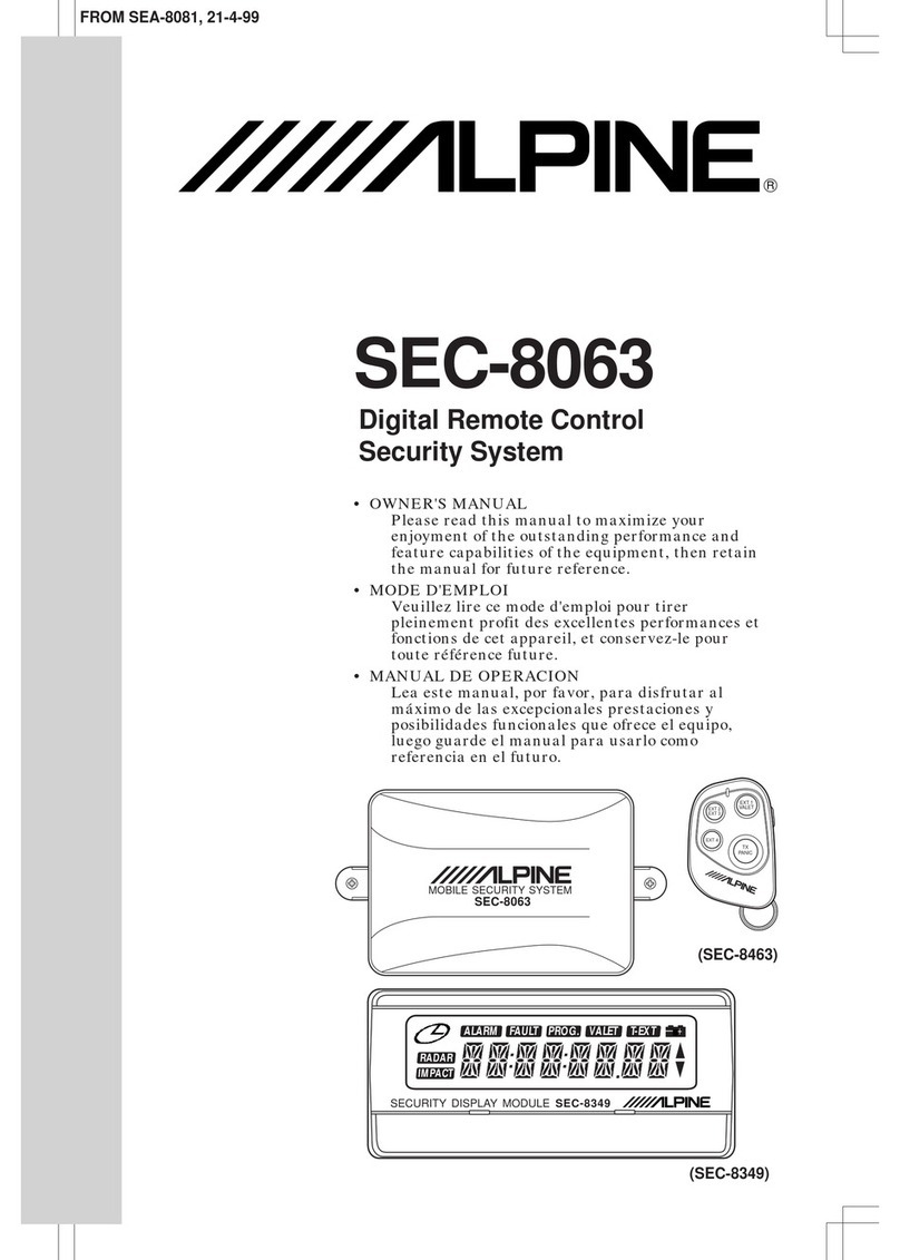 Alpine SEC-8063 owner's manual