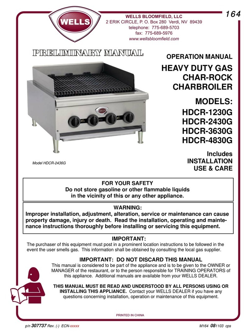 Wells HDCR-1230G Operation manual