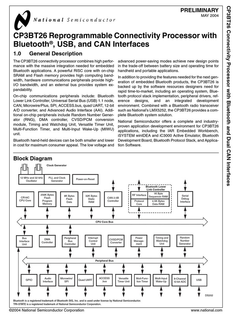 National Semiconductor CP3BT26 user manual