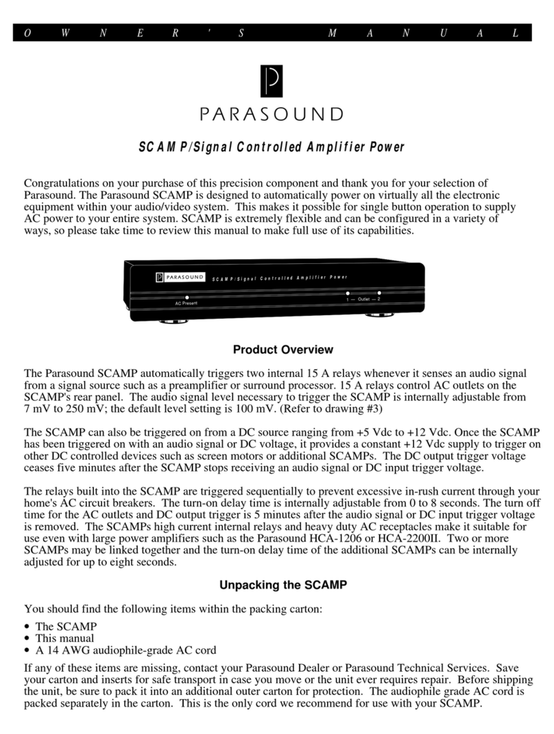 Parasound SCAMP owner's manual