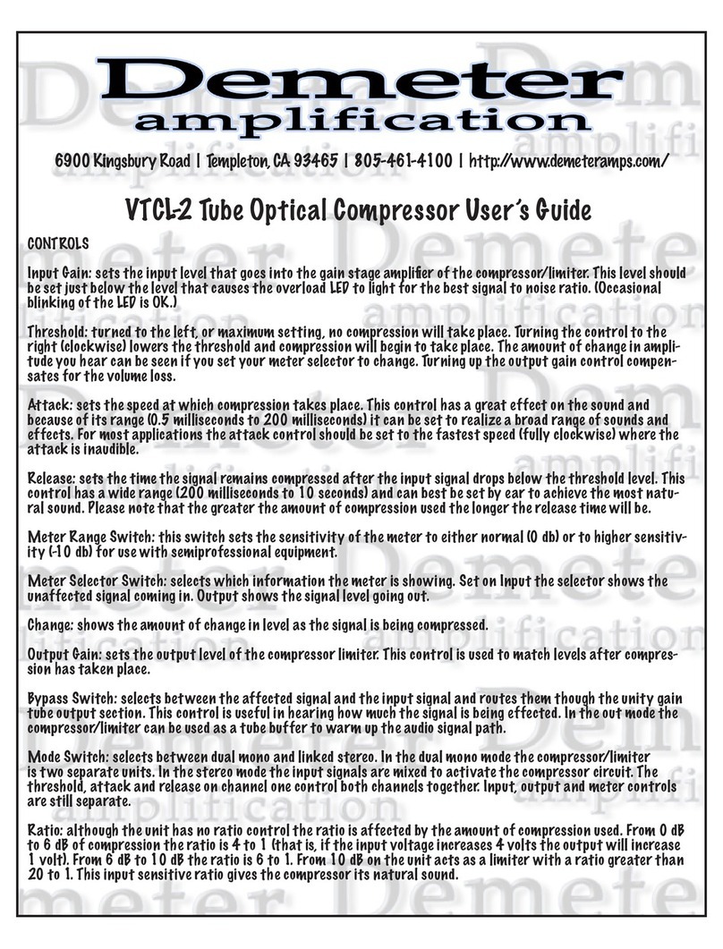 Demeter Amplification VTCL-2 user guide