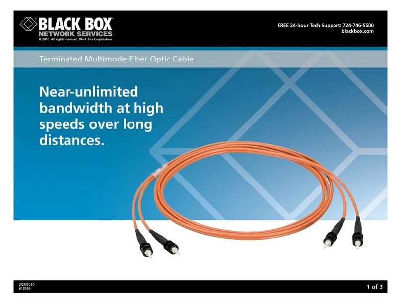 Black Box Terminated Multimode Fiber Optic Cable User manual