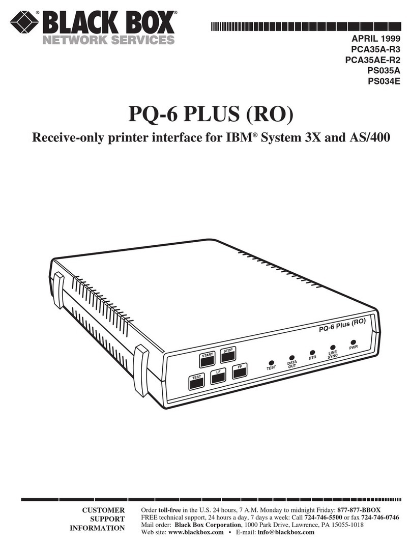 Black Box PCA35A-R3 user manual