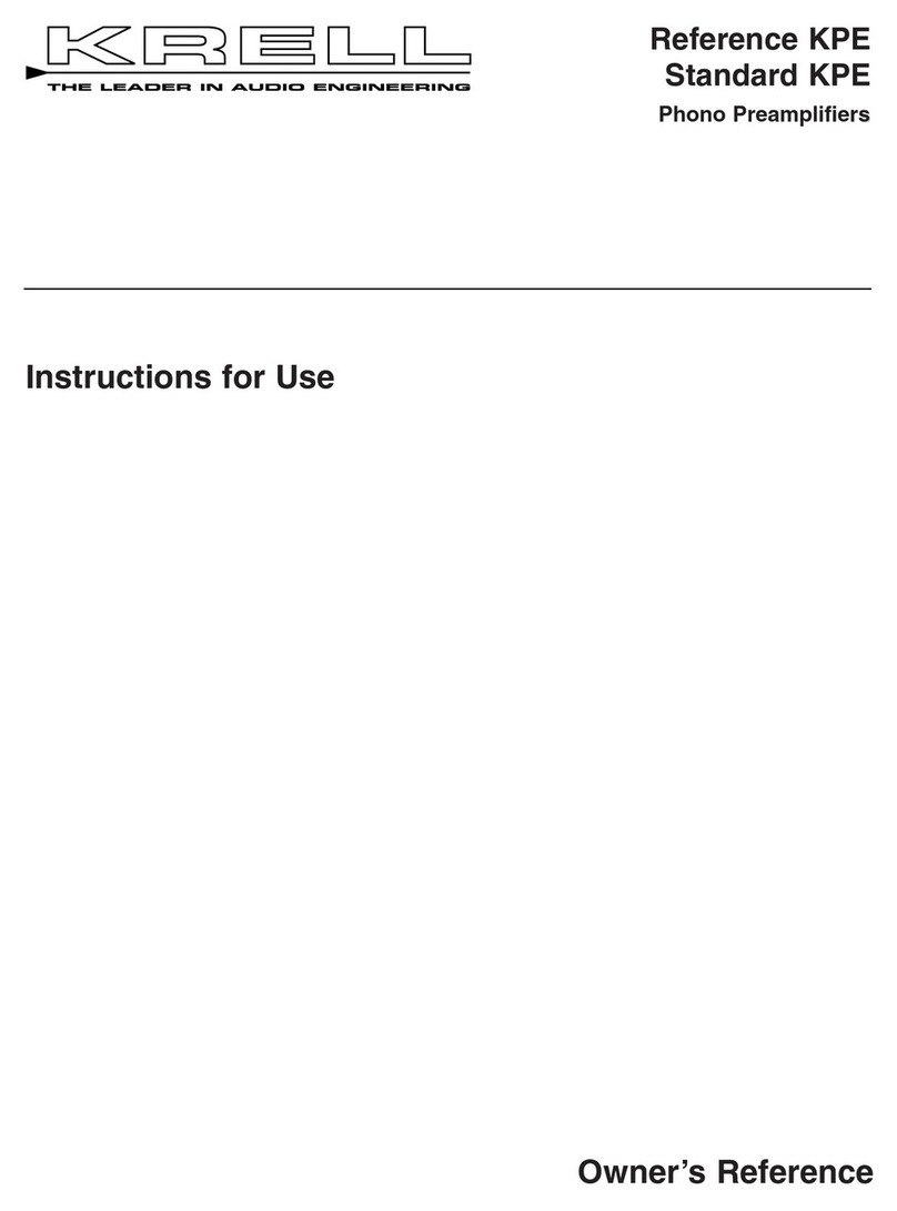 Krell Industries KPE Instructions for use