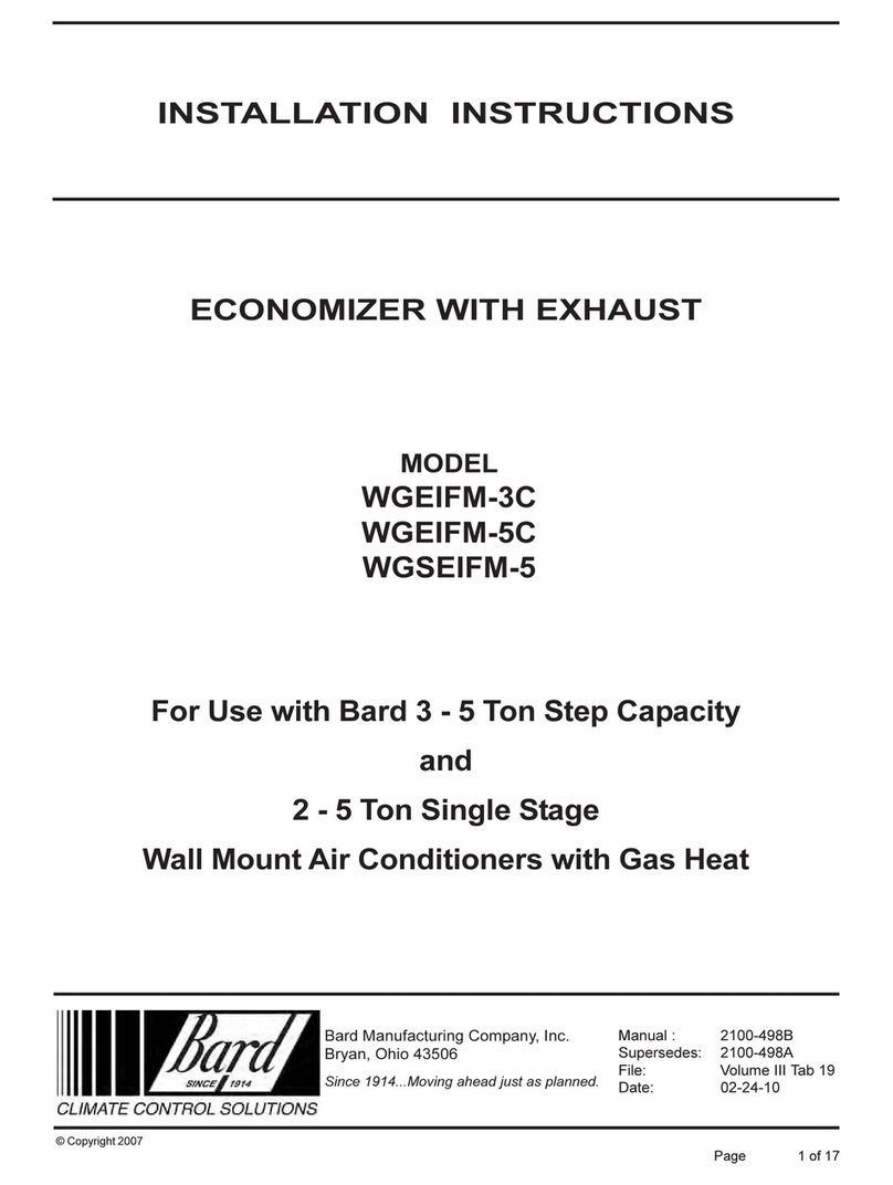 Bard WGEIFM-3C User manual