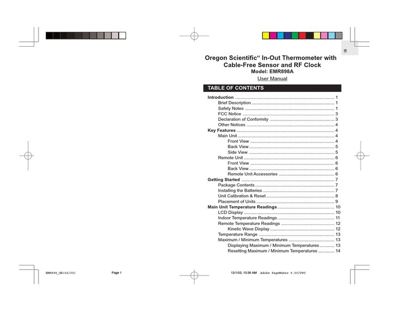 Oregon Scientific EMR898A user manual