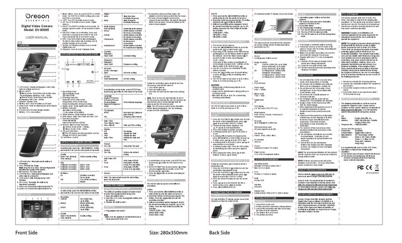 Oregon Scientific DV-80005 user manual