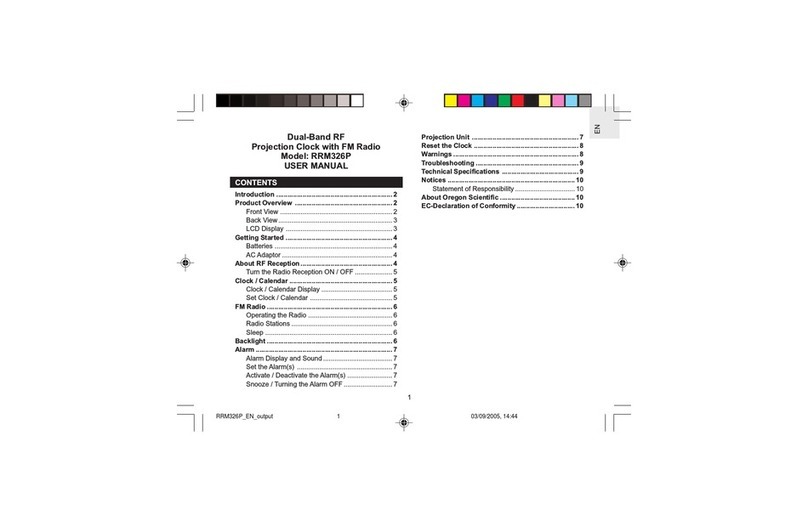 Oregon Scientific RRM326P User manual