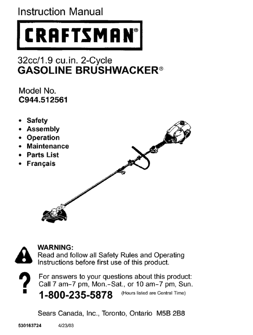 Craftsman BRUSHWACKER C944.512561 User manual