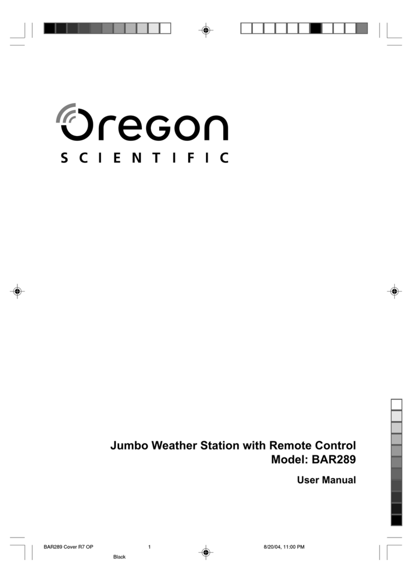 Oregon Scientific BAR289 user manual