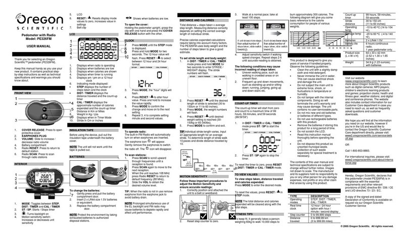 Oregon Scientific PE326FM user manual