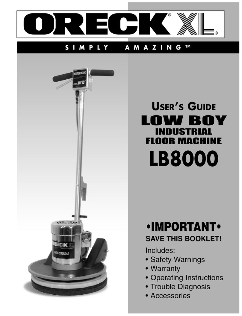 Oreck XL SIMPLYAMAZING LB8000 User manual