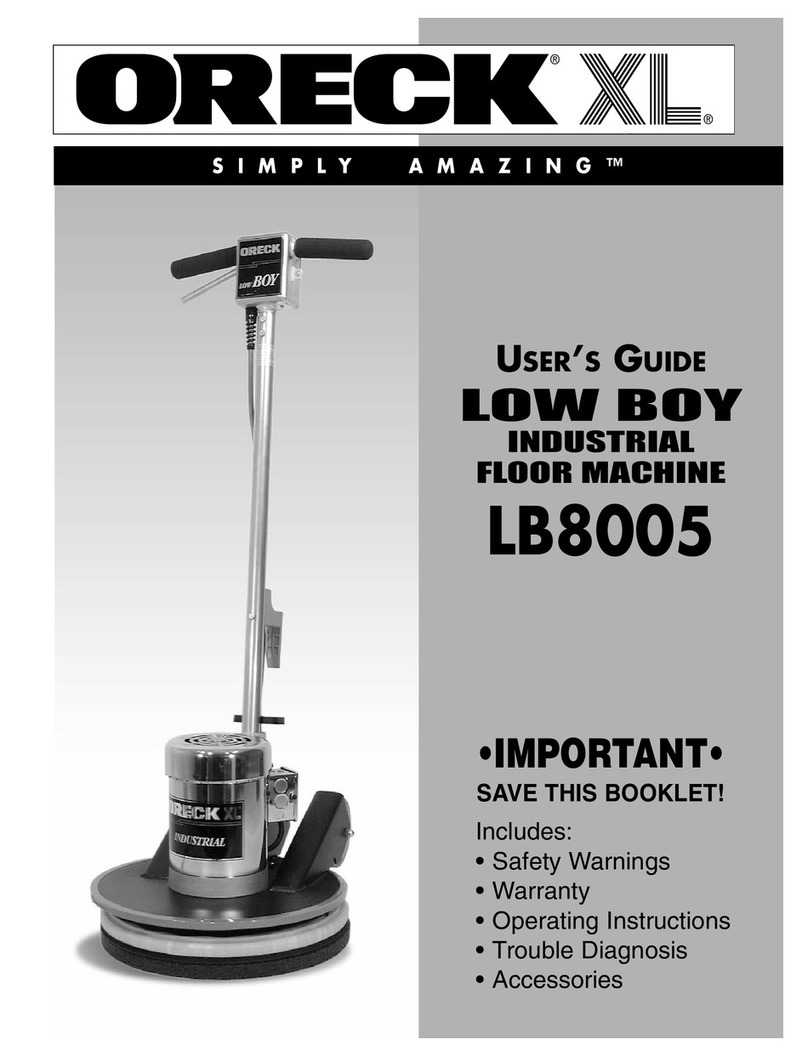 Oreck XL SIMPLYAMAZING LB8005 User manual