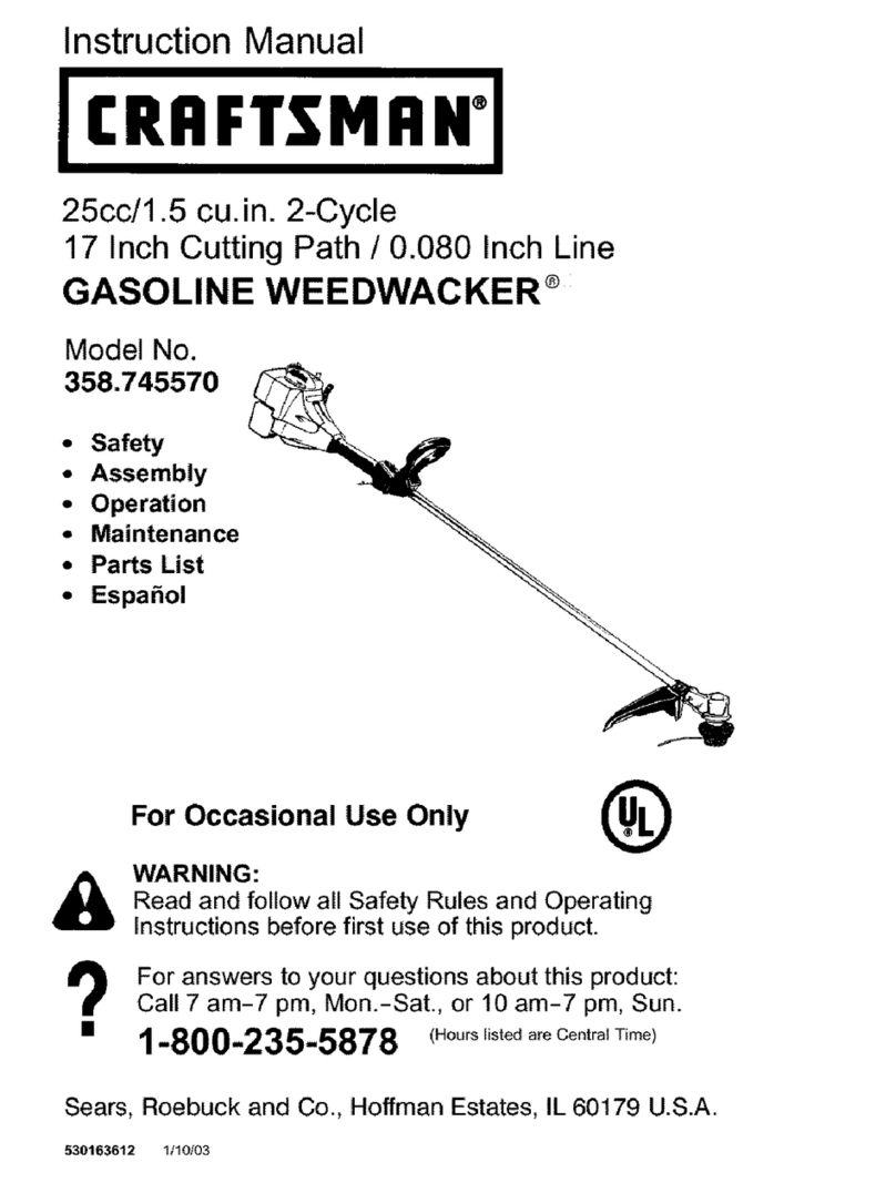 Craftsman WEEDWACKER 358.745570 instruction manual
