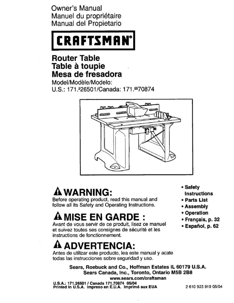 Craftsman 171.926501 owner's manual