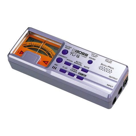 BOSSCO Chromatic Tuner TU-15 owner's manual