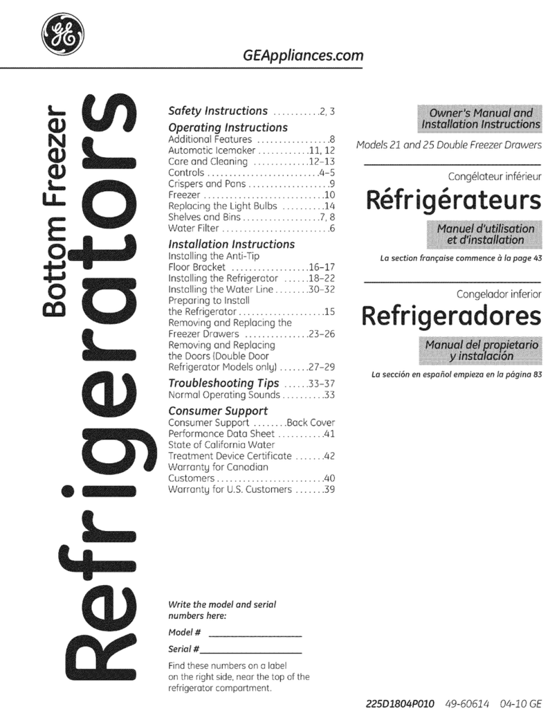 GE PGSS5PJZASS and Operating instructions