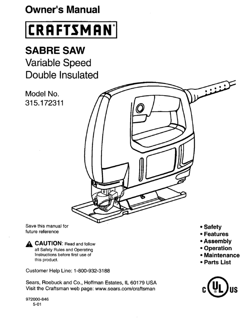 Craftsman 315.172311 owner's manual